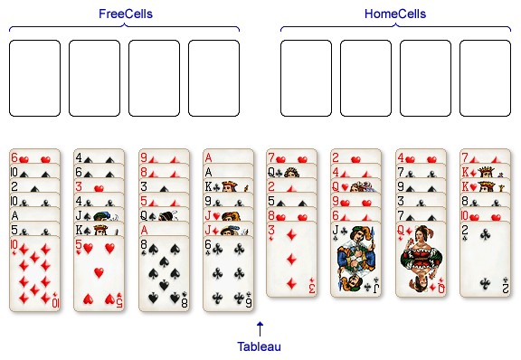 FreeCell Três Deck Solitaire - Jogue On-line